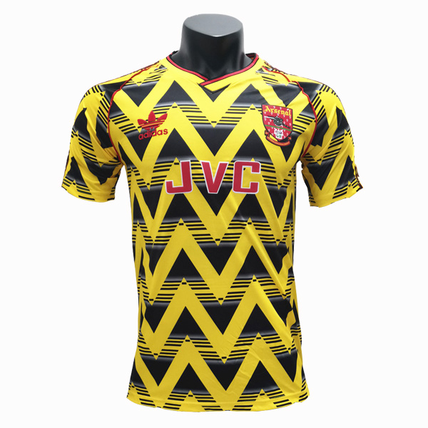 1991-1993 Arsenal Away Yellow&Black Retro Jersey